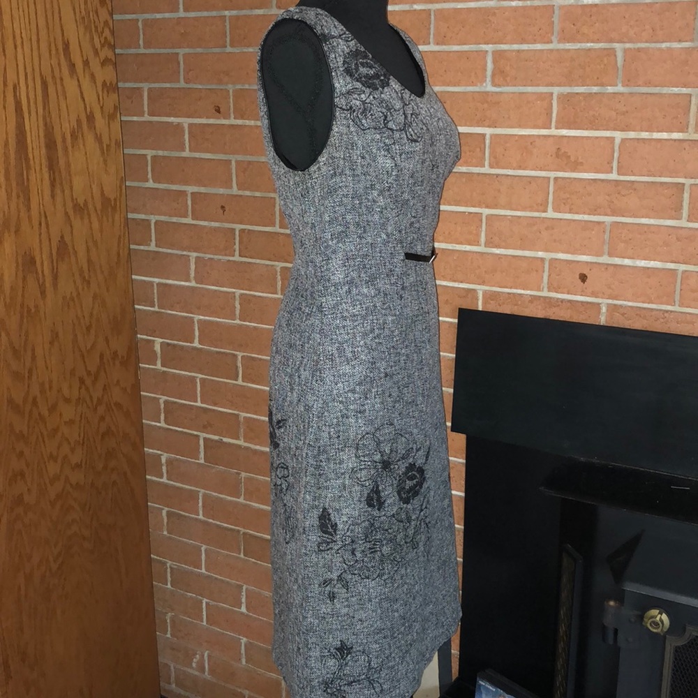 🖤SANGRIA🖤TWEED PRINTED FLORAL SHEATH DRESS🖤 - Picture 3 of 8